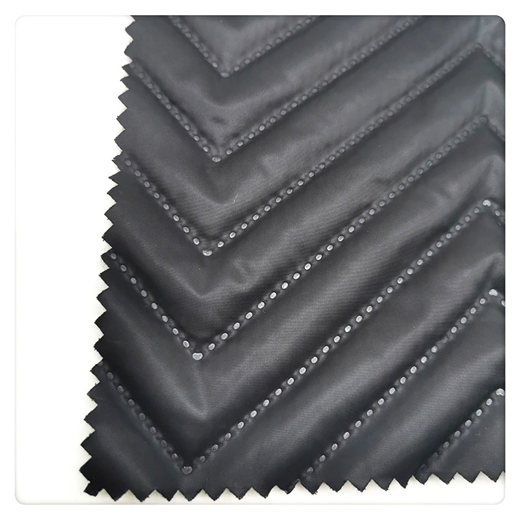 300t Polyester Taffeta Quilting Fabric Ultrasonic Embossing Waterproof Winter Jacket Fabric