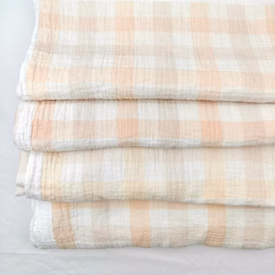 아기 모슬린 코튼 짓 눌린 크레페 거즈 천 소재 셔츠 원단 어린이 담요 코튼 원단 베이비